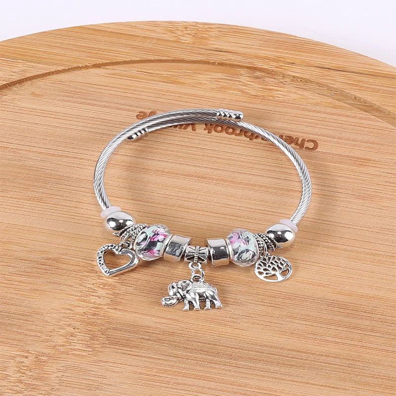 Stainless Steel Bracelet with Charms | 100+ Custom Options