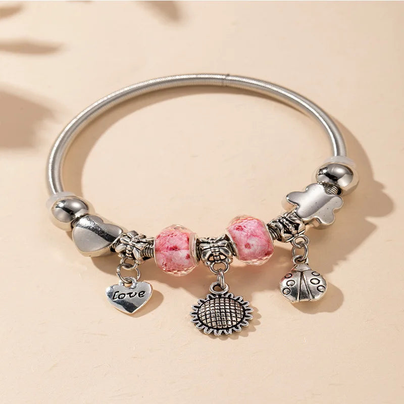 Stainless Steel Bracelet with Charms | 100+ Custom Options
