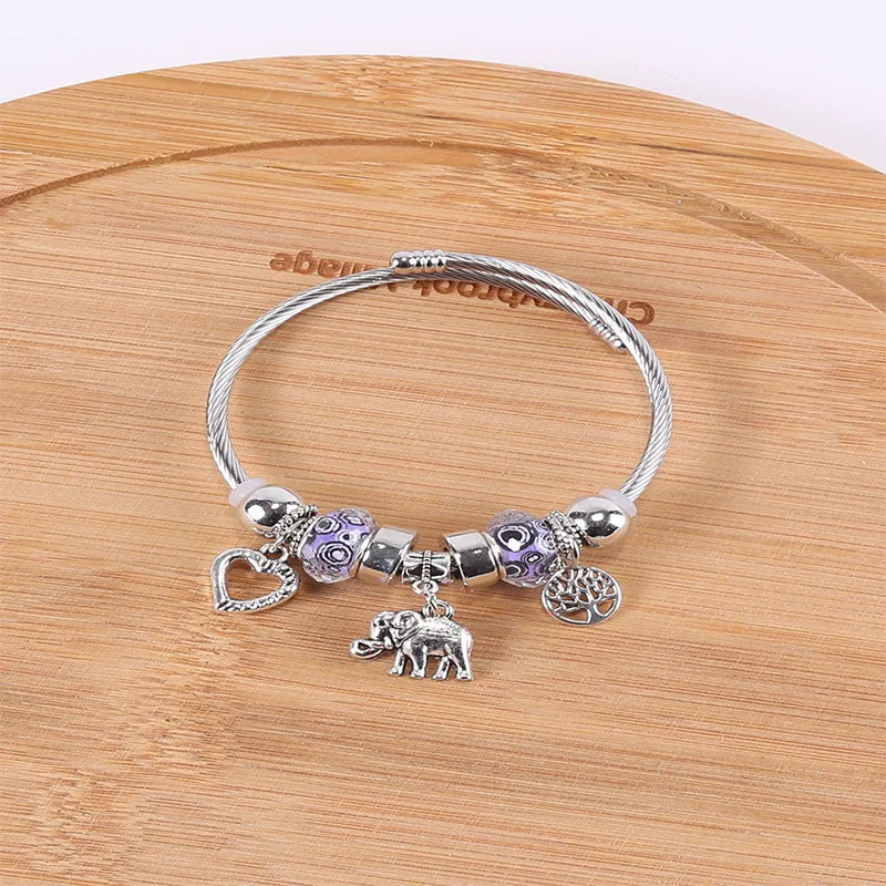Stainless Steel Bracelet with Charms | 100+ Custom Options