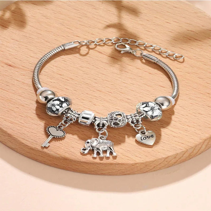 Stainless Steel Bracelet with Charms | 100+ Custom Options