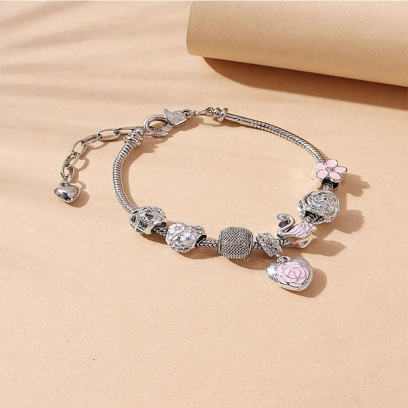 Stainless Steel Bracelet with Charms | 100+ Custom Options
