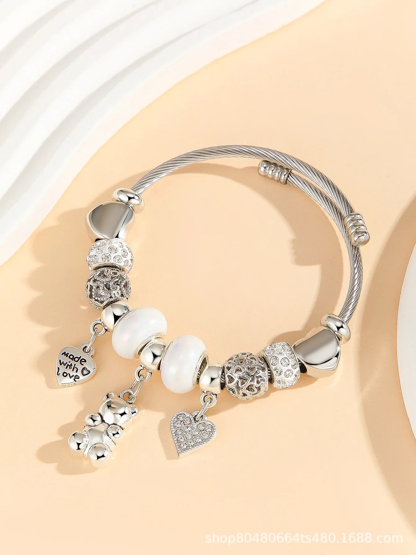 Stainless Steel Bracelet with Charms | 100+ Custom Options