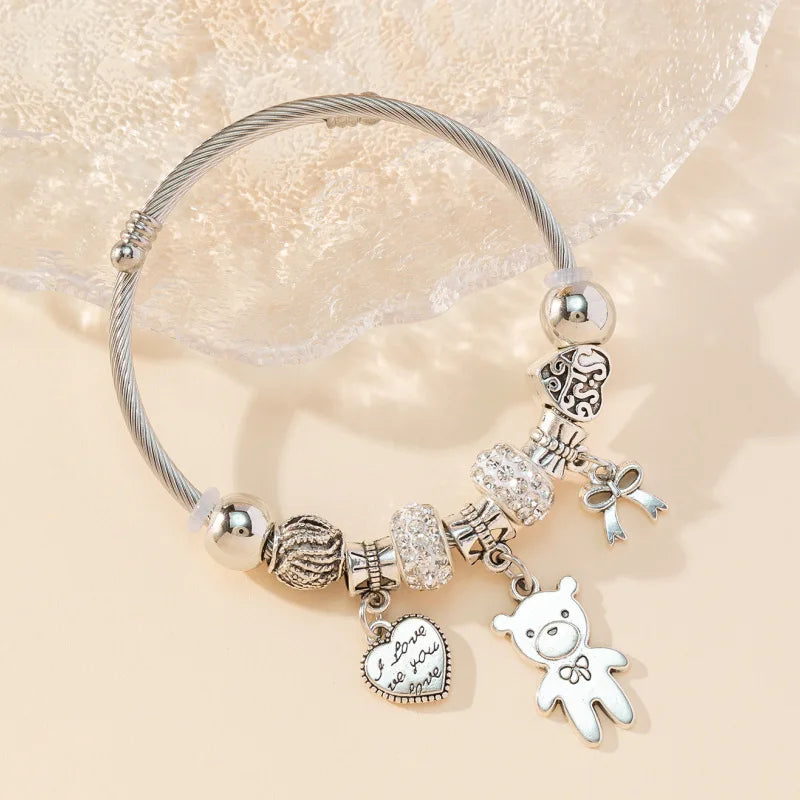 Stainless Steel Bracelet with Charms | 100+ Custom Options