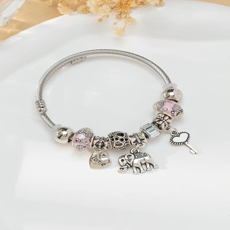 Stainless Steel Bracelet with Charms | 100+ Custom Options