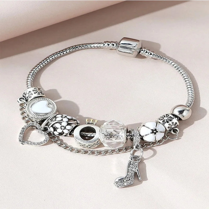 Stainless Steel Bracelet with Charms | 100+ Custom Options