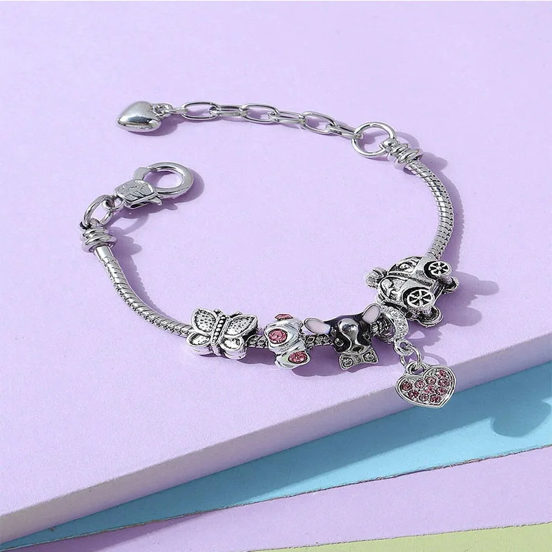 Stainless Steel Bracelet with Charms | 100+ Custom Options