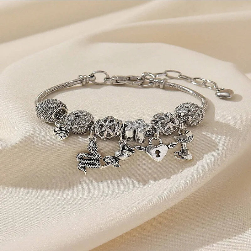 Stainless Steel Bracelet with Charms | 100+ Custom Options