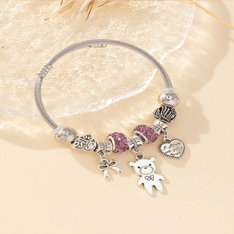 Stainless Steel Bracelet with Charms | 100+ Custom Options