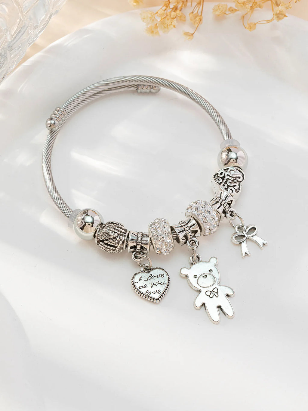 Stainless Steel Bracelet with Charms | 100+ Custom Options