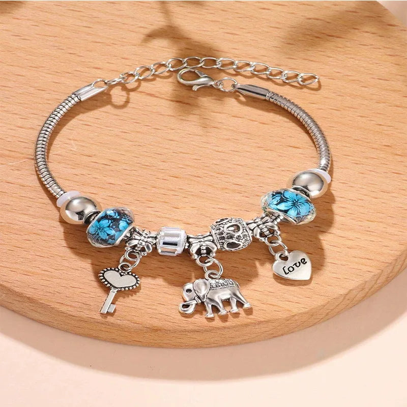 Stainless Steel Bracelet with Charms | 100+ Custom Options