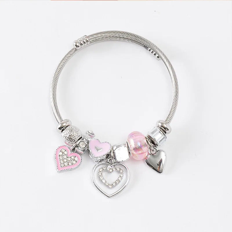 Stainless Steel Bracelet with Charms | 100+ Custom Options