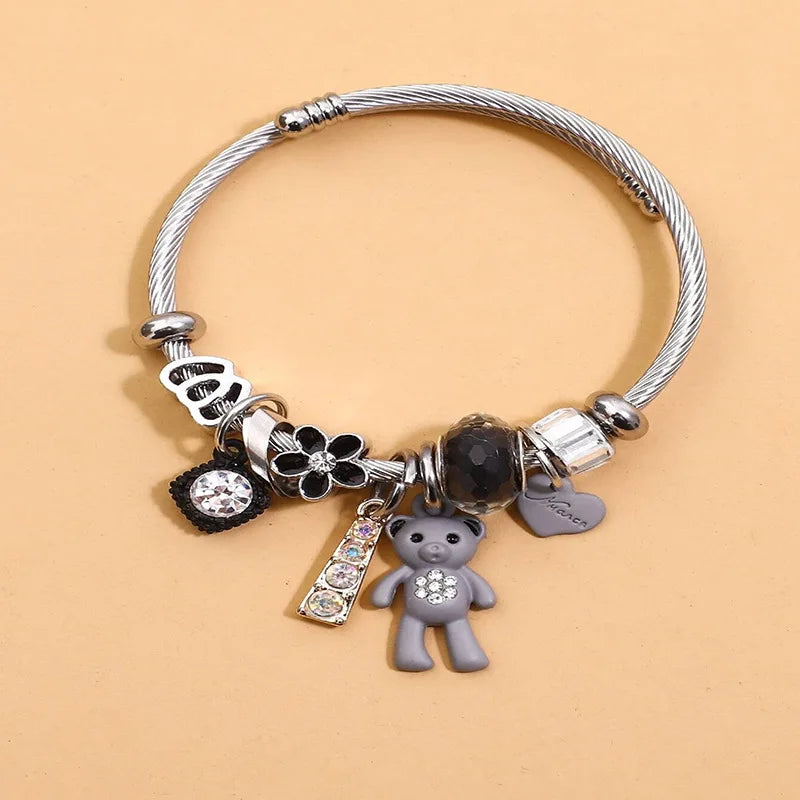 Stainless Steel Bracelet with Charms | 100+ Custom Options
