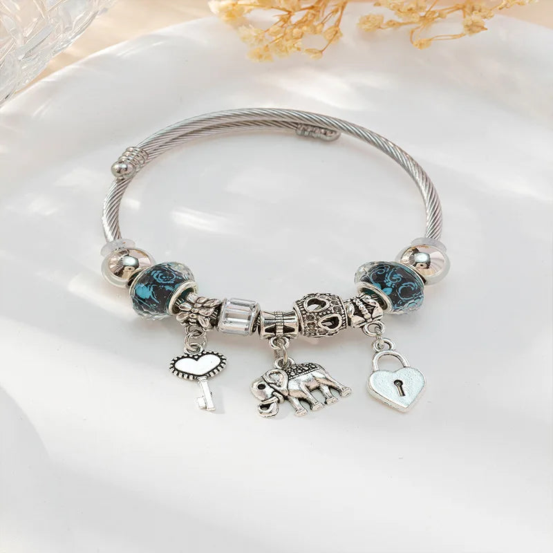 Stainless Steel Bracelet with Charms | 100+ Custom Options