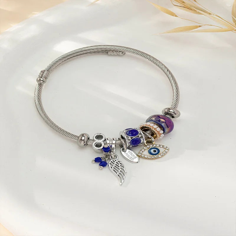 Stainless Steel Bracelet with Charms | 100+ Custom Options