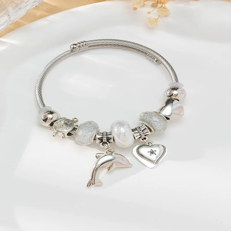 Stainless Steel Bracelet with Charms | 100+ Custom Options