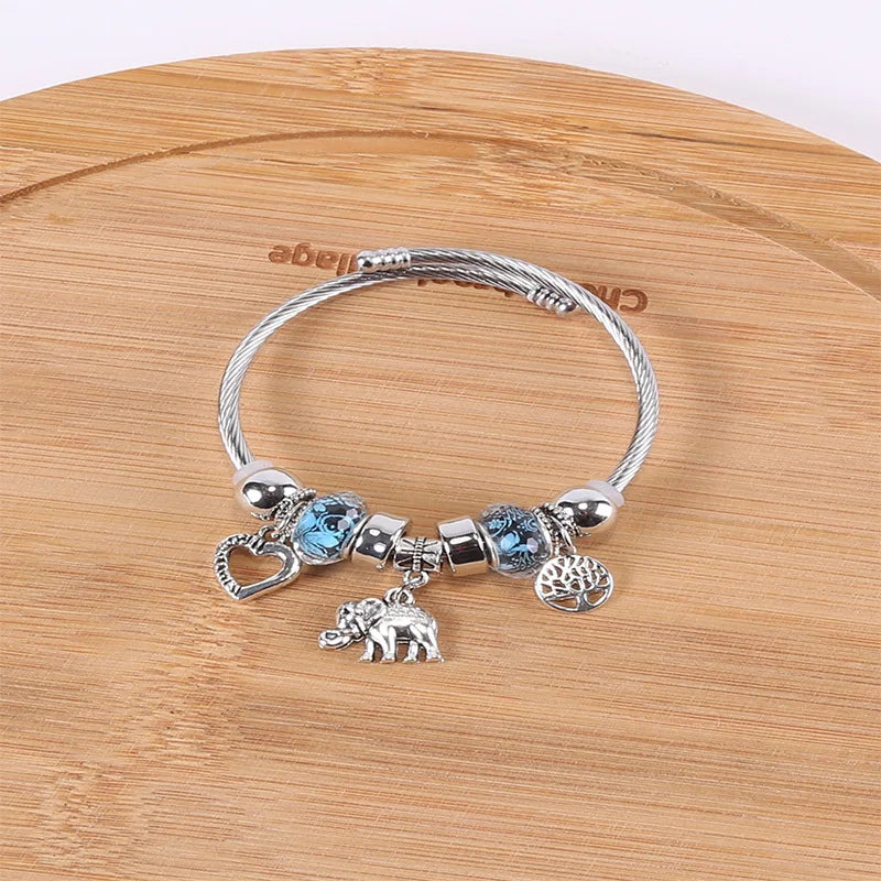 Stainless Steel Bracelet with Charms | 100+ Custom Options