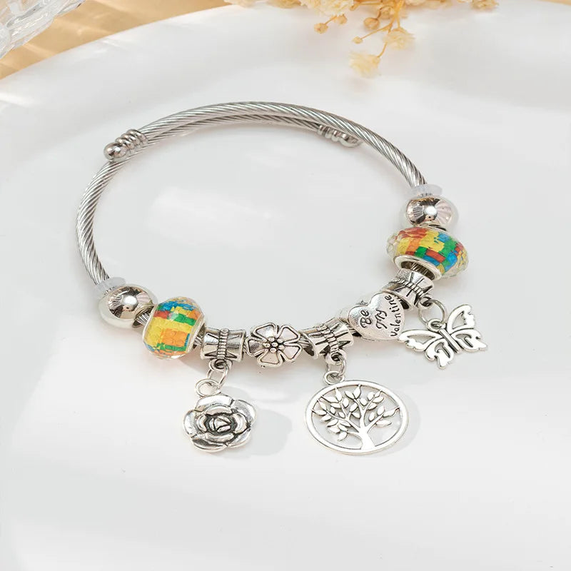 Stainless Steel Bracelet with Charms | 100+ Custom Options