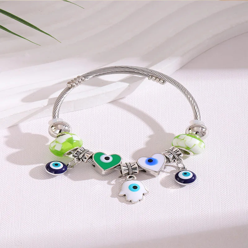 Stainless Steel Bracelet with Charms | 100+ Custom Options