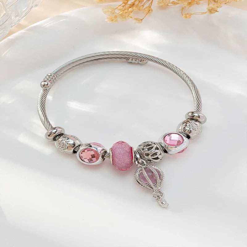 Stainless Steel Bracelet with Charms | 100+ Custom Options