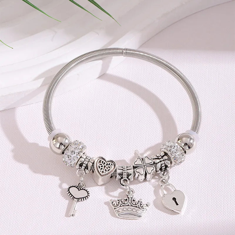 Stainless Steel Bracelet with Charms | 100+ Custom Options