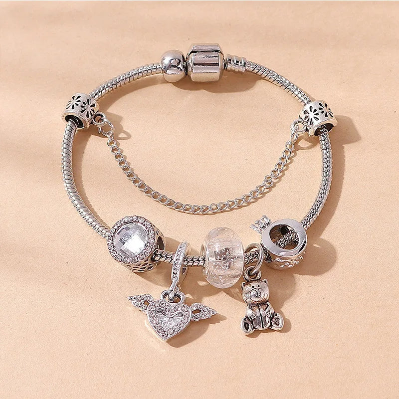 Stainless Steel Bracelet with Charms | 100+ Custom Options