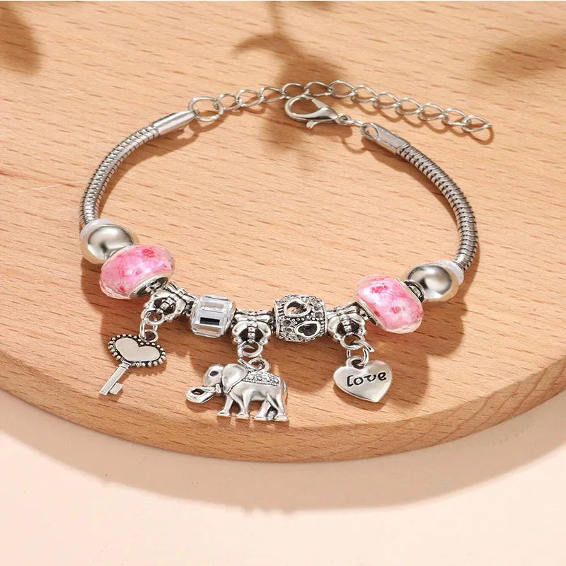 Stainless Steel Bracelet with Charms | 100+ Custom Options