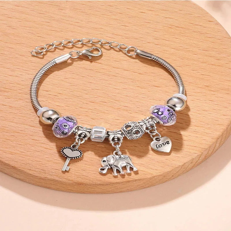 Stainless Steel Bracelet with Charms | 100+ Custom Options