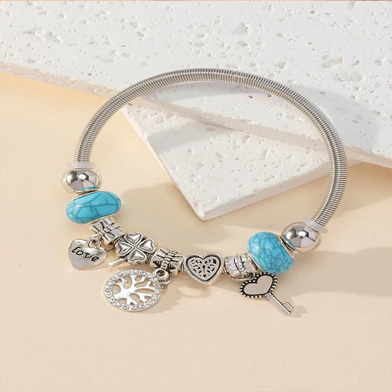 Stainless Steel Bracelet with Charms | 100+ Custom Options