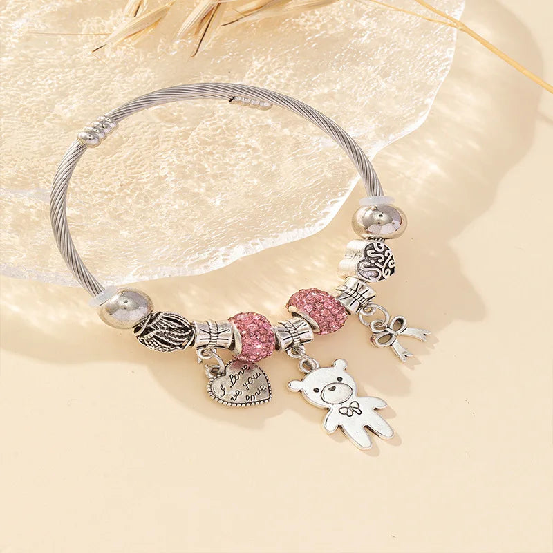 Stainless Steel Bracelet with Charms | 100+ Custom Options