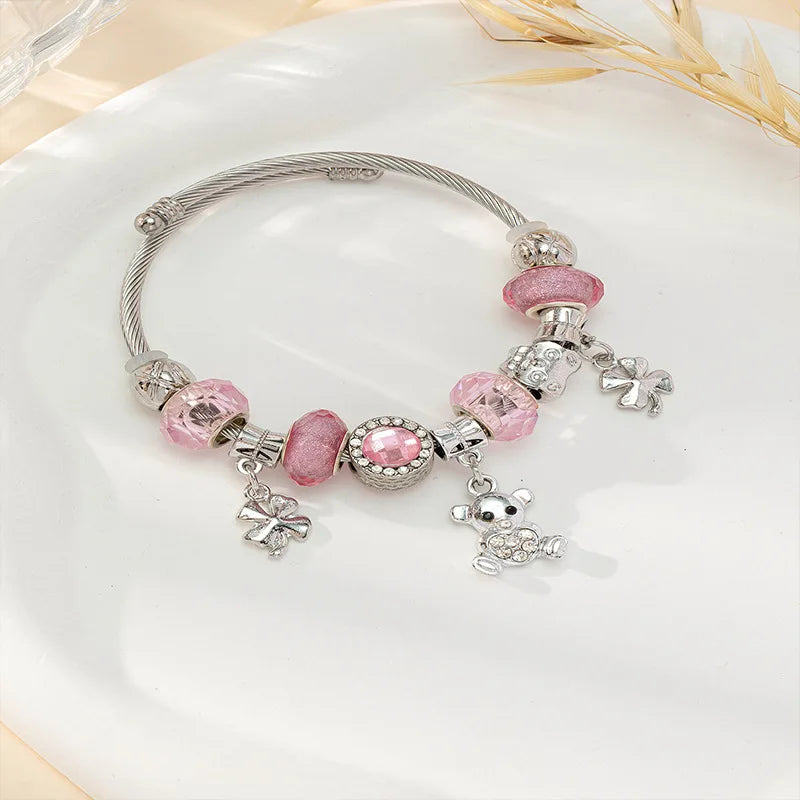 Stainless Steel Bracelet with Charms | 100+ Custom Options
