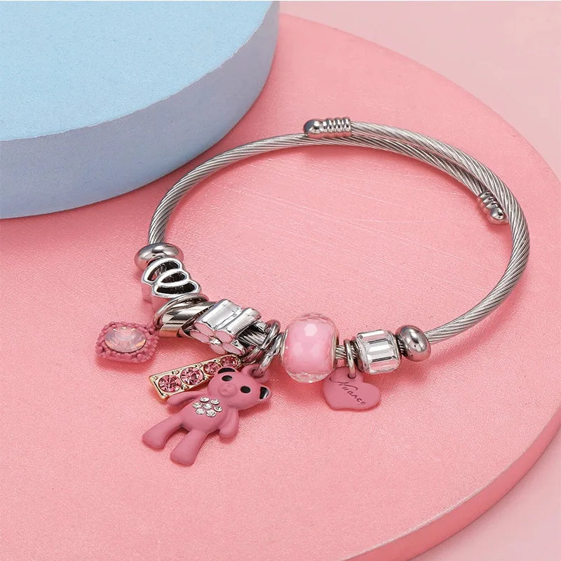 Stainless Steel Bracelet with Charms | 100+ Custom Options