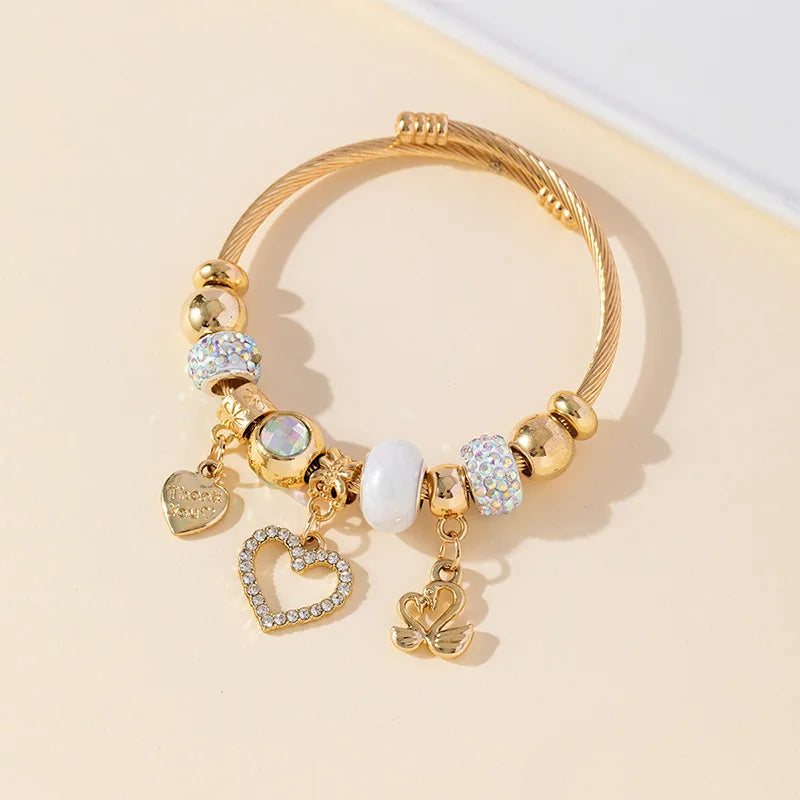 Stainless Steel Bracelet with Charms | 100+ Custom Options