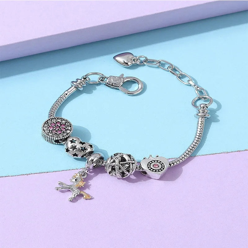 Stainless Steel Bracelet with Charms | 100+ Custom Options